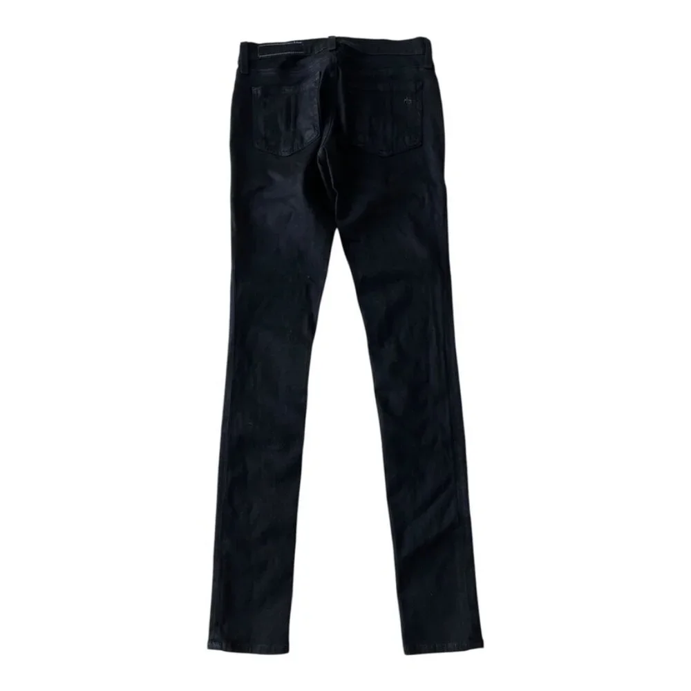 Rag & bone the legging in coated black Shimmer Stretch Jegging Women’s Size 24 - Picture 6 of 12